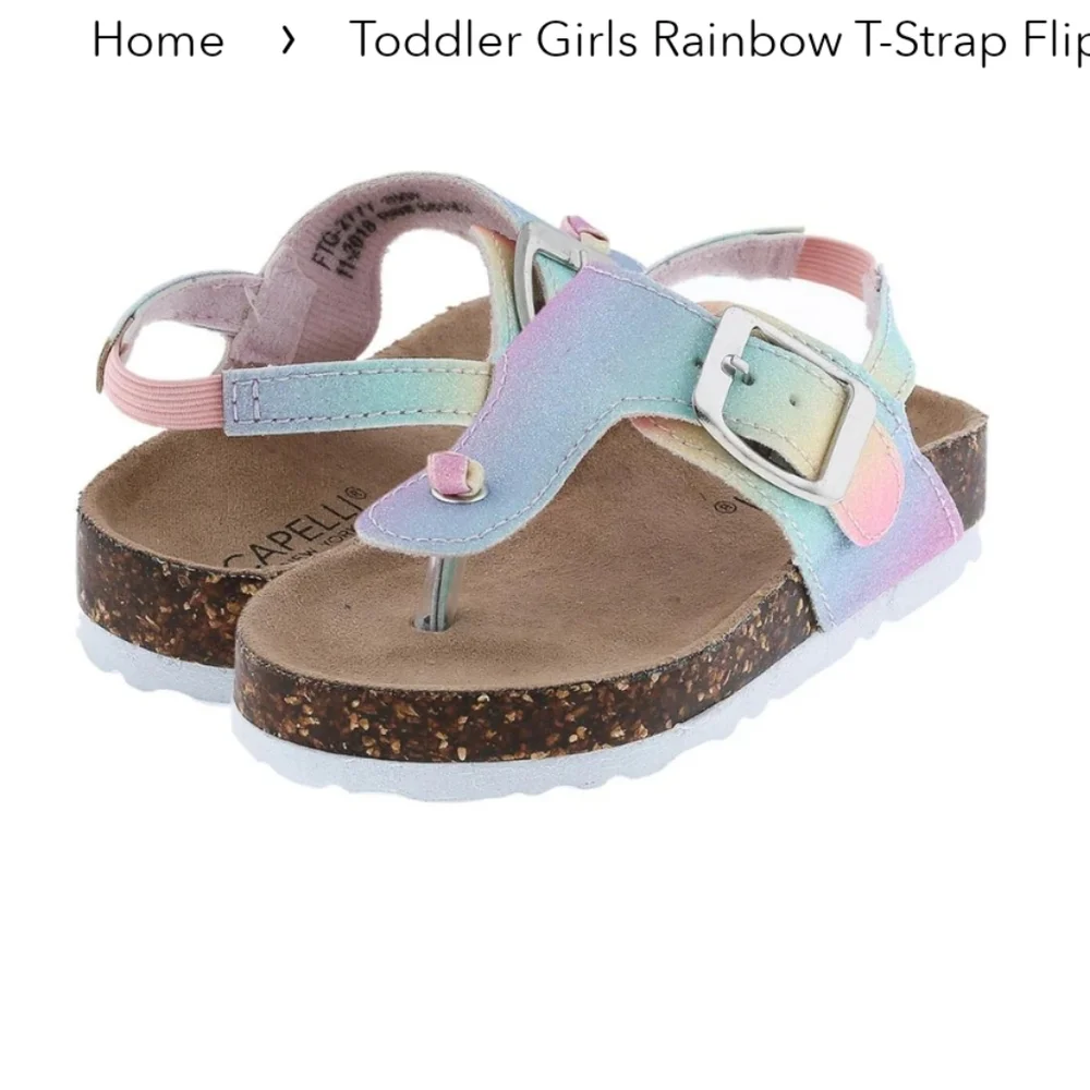 NWT Capelli T Strap Sandals Cork Base Toddler Sandals Summer